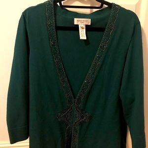 Nine West Woman Embellished Cardigan Sweater
